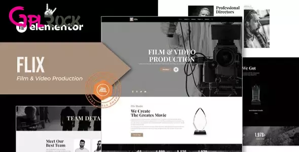 Flix – Film & Video Production Elementor Template Kit