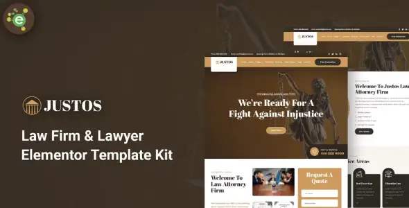 Justos – Law Firm & Lawyer Elementor Template Kit