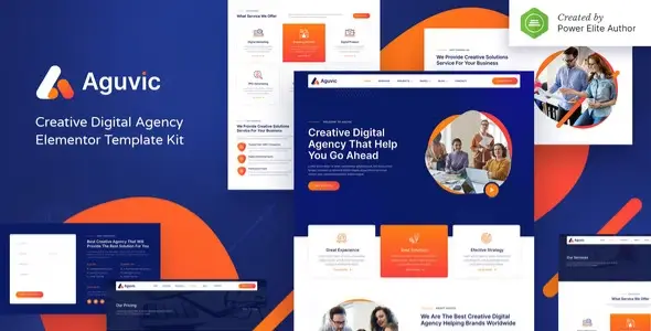 Aguvic – Creative Digital Agency Elementor Template Kit