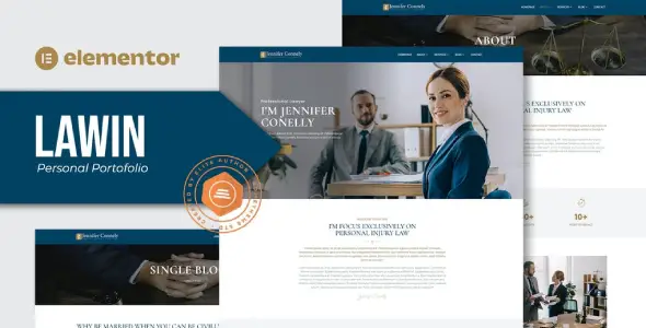 Lawin – Lawyer & Attorney Personal Elementor Template Kits