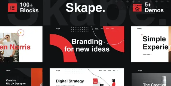 Skape – Creative Digital Agency Business Elementor Template Kit