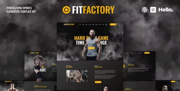 Fit Factory – Fitness Gym Elementor Template Kit