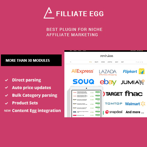 Affiliate Egg Pro – Niche Affiliate Marketing WordPress Plugin