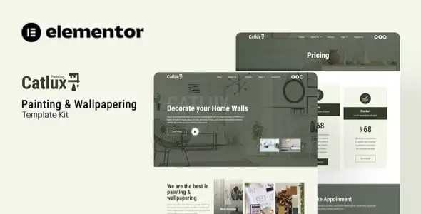 Catlux – Painting & Wallpapering Elementor Template Kit