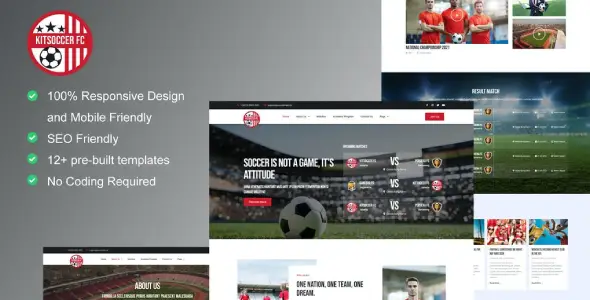 KitSoccer – Football Team & Sports Elementor Template Kit