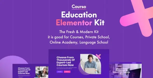 Courso – Online University & Courses Elementor Template Kit