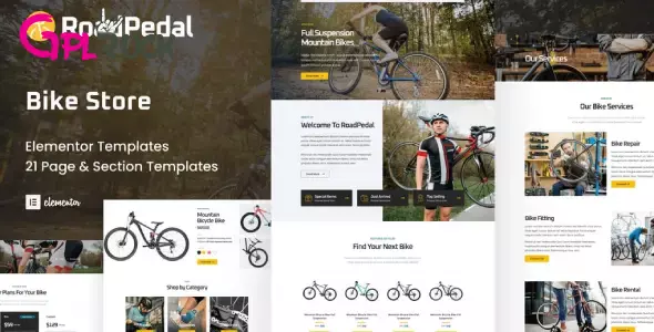 RoadPedal – Bicycle Store Elementor Template Kit